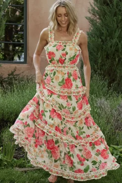 Best Baltic Born Julieta Tiered Maxi Dress | Off White Floral OffWhiteFloral