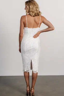 Fashion Baltic Born Juliette Bodycon Midi Dress | Off White OffWhite