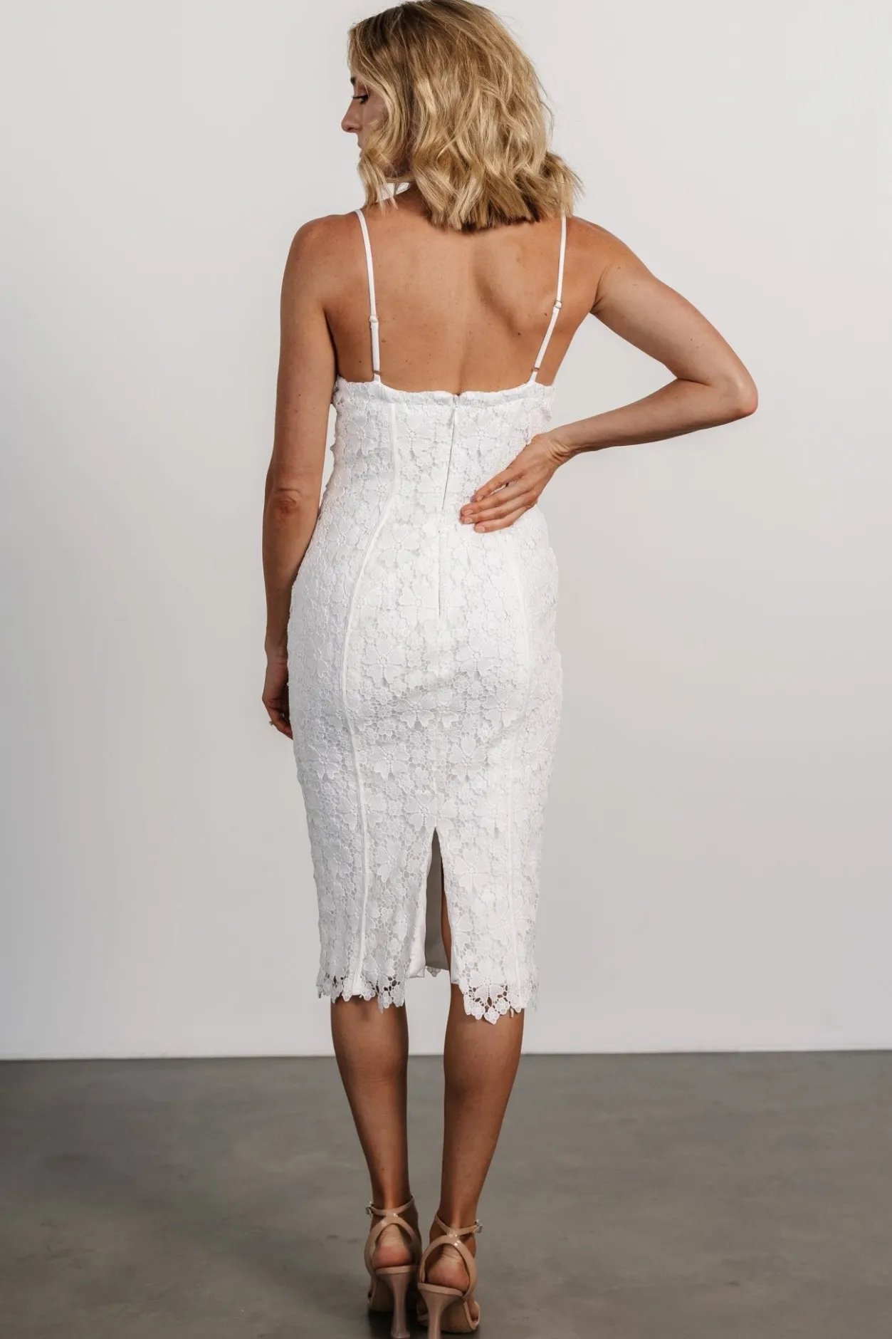 Fashion Baltic Born Juliette Bodycon Midi Dress | Off White OffWhite