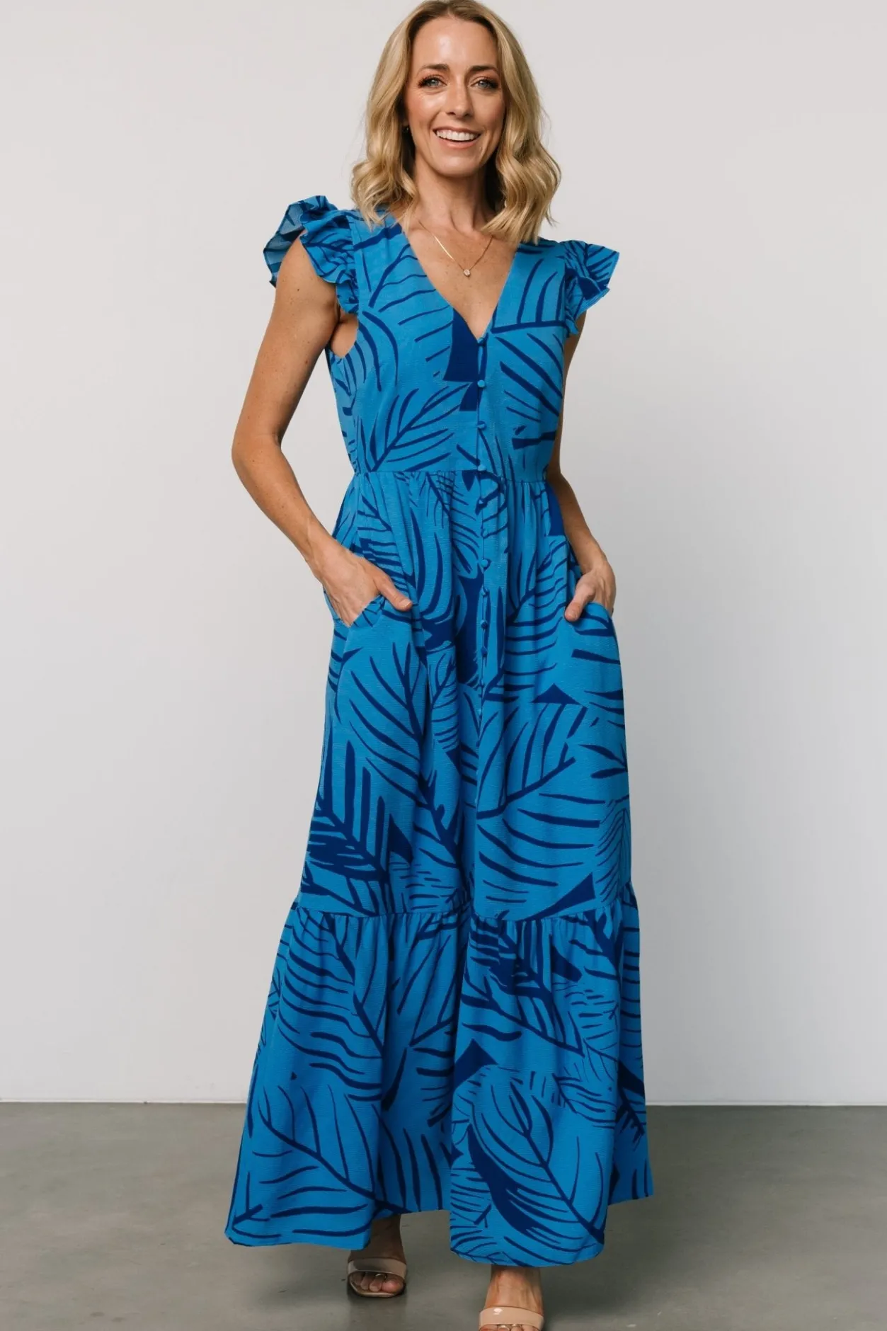 Fashion Baltic Born Kaia Button Maxi Dress | Blue Print BluePrint