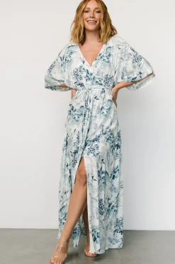 Discount Baltic Born Kalea Maxi Dress | Blue + White Blue+White
