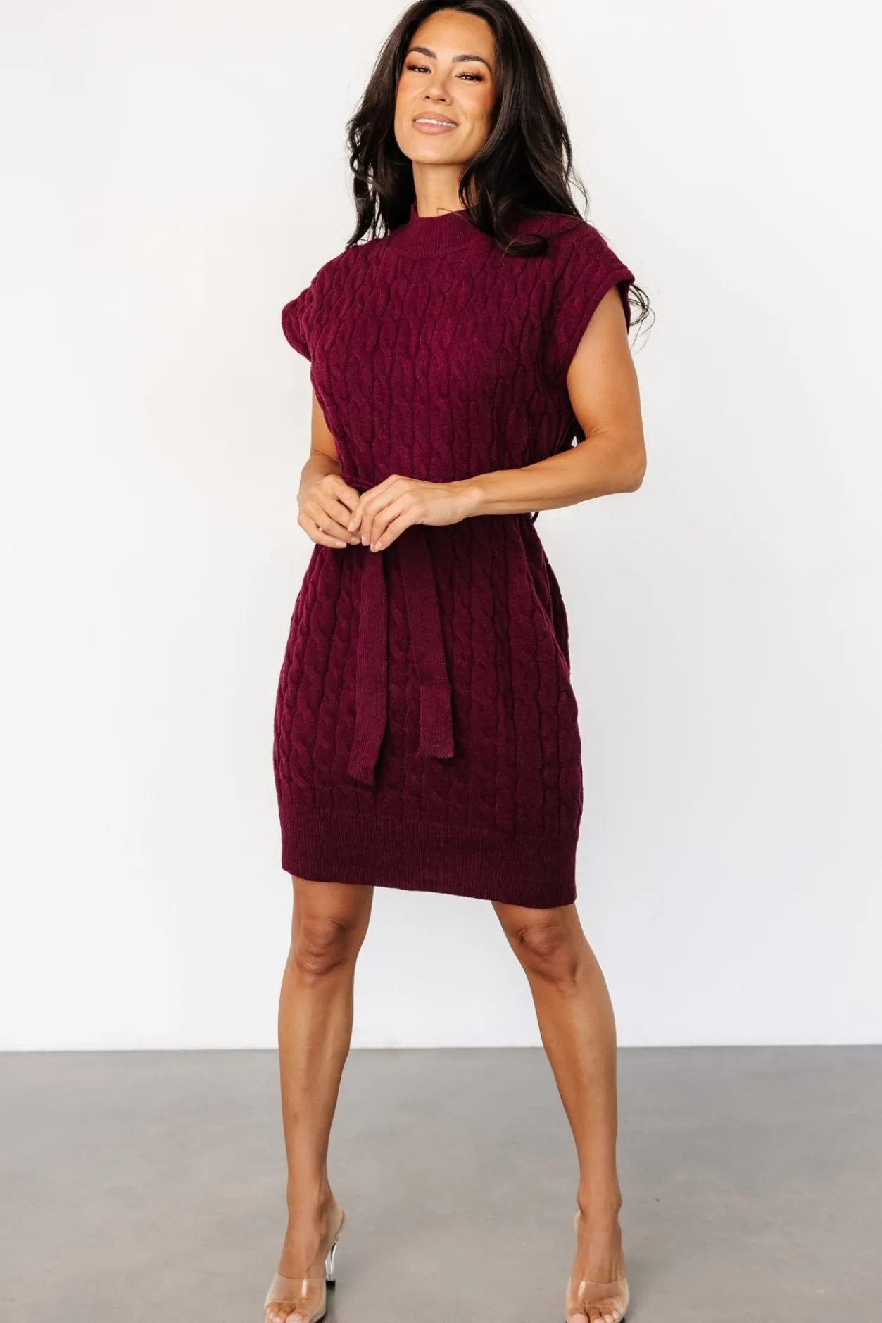 Discount Baltic Born Kambri Cable Knit Sweater Dress | Mulberry