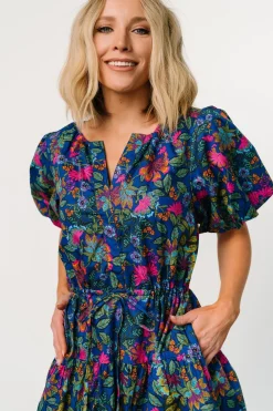 Best Baltic Born Karol Puff Sleeve Midi Dress | Blue Multi BlueMulti