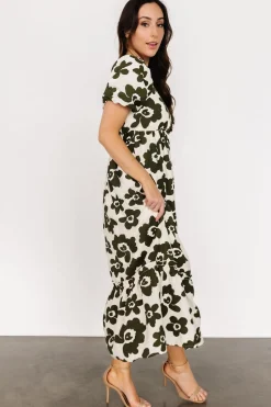 New Baltic Born Kasey Maxi Dress | Olive + Ivory Print Olive+IvoryPrint