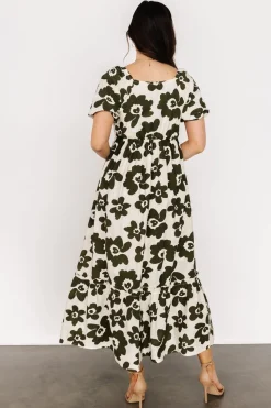 New Baltic Born Kasey Maxi Dress | Olive + Ivory Print Olive+IvoryPrint