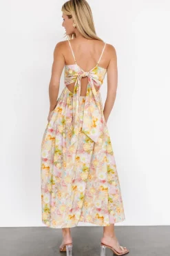 Fashion Baltic Born Katalina Back Tie Midi Dress | Pastel Multi PastelMulti