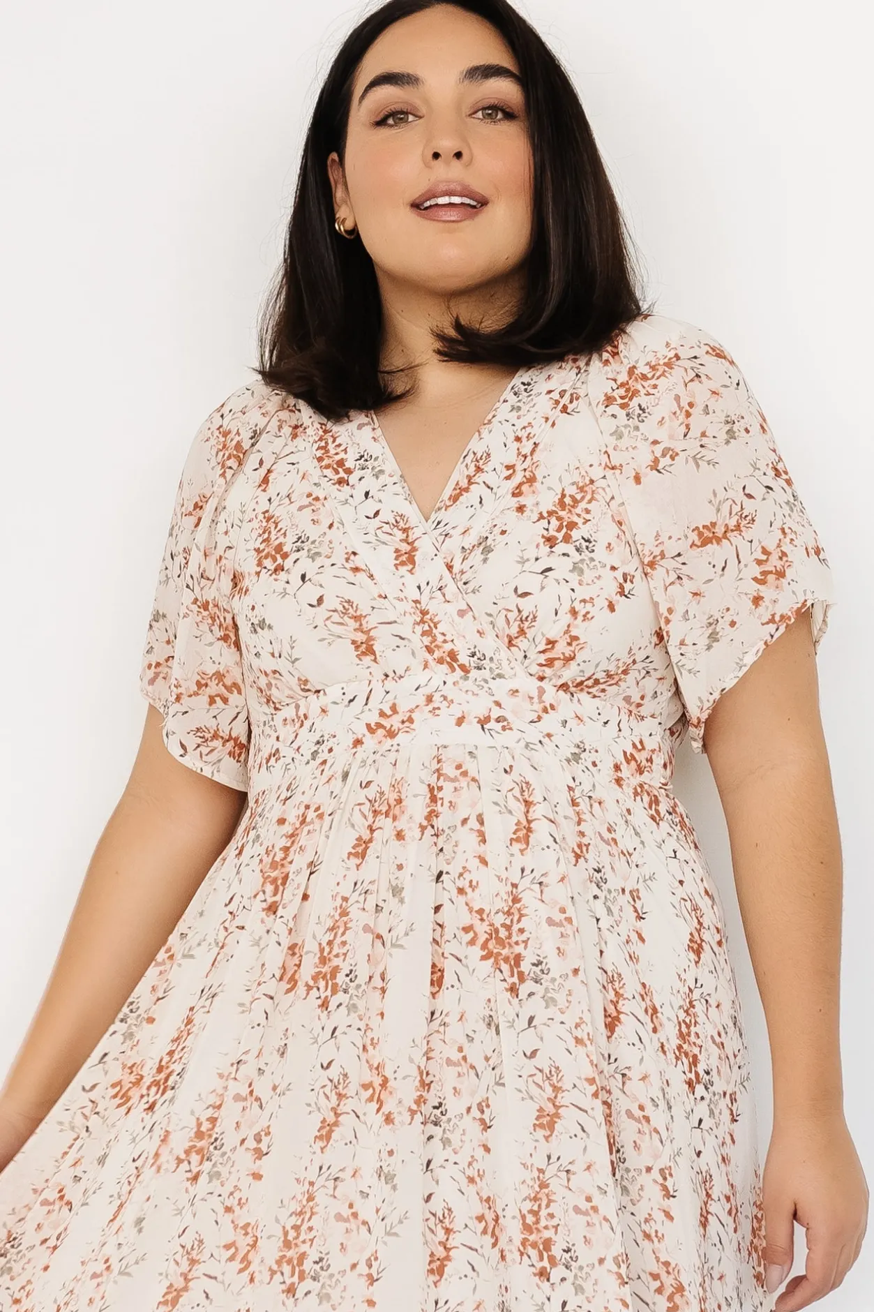 Hot Baltic Born Katherine Maxi Dress | Cream + Rust Floral Cream+RustFloral