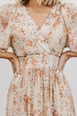 Hot Baltic Born Katherine Maxi Dress | Cream + Rust Floral Cream+RustFloral