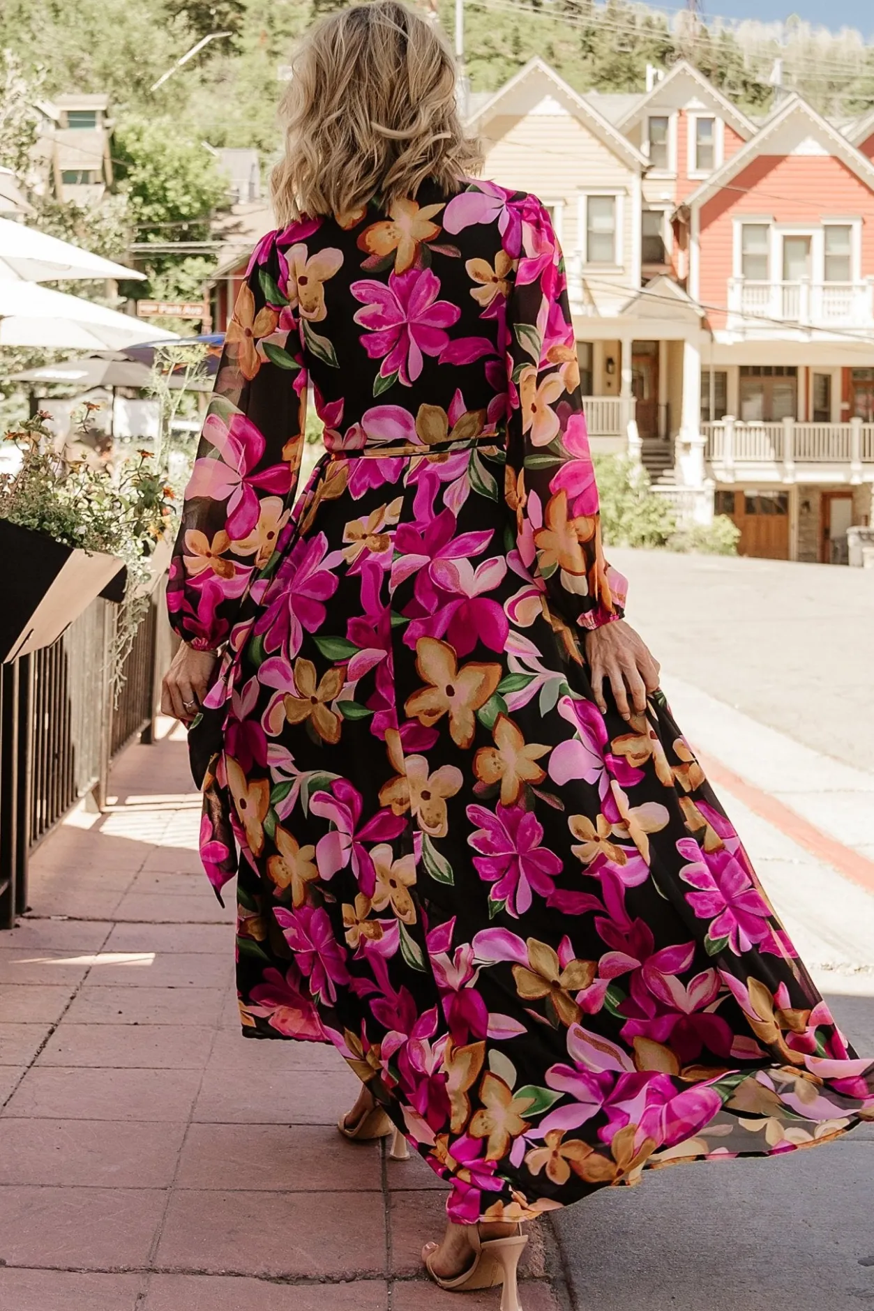 Best Baltic Born Katinka Wrap Maxi Dress | Black Multi Floral BlackMultiFloral