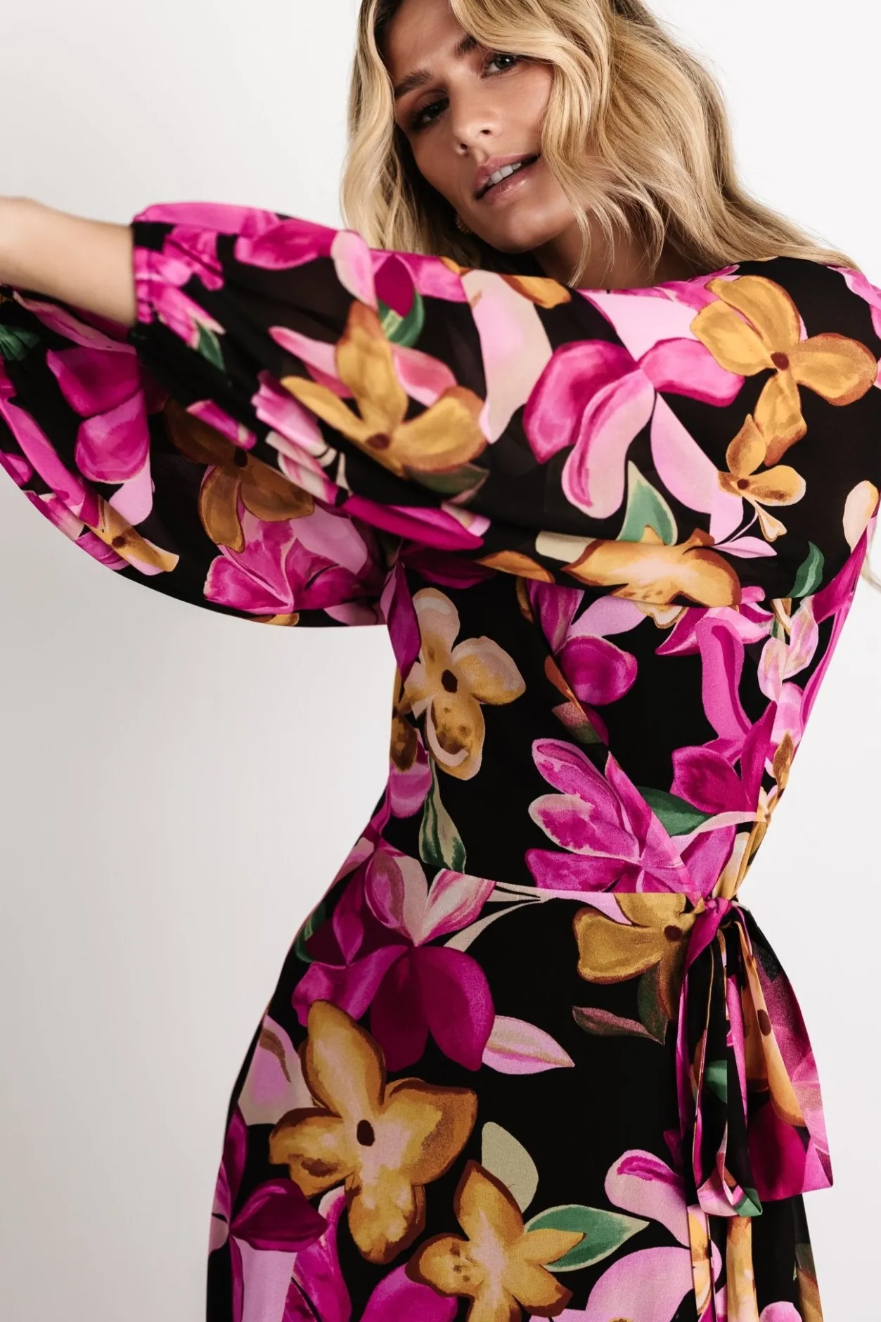 Best Baltic Born Katinka Wrap Maxi Dress | Black Multi Floral BlackMultiFloral