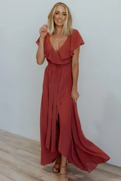 New Baltic Born Katya Ruffle Maxi Dress | Rosewood