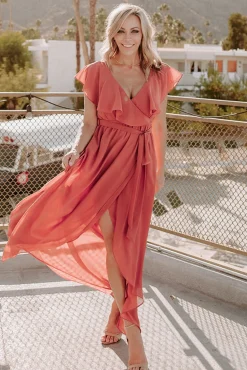 New Baltic Born Katya Ruffle Maxi Dress | Rosewood