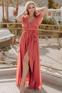 New Baltic Born Katya Ruffle Maxi Dress | Rosewood