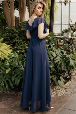 Sale Baltic Born Katya Ruffle Maxi Dress | Navy