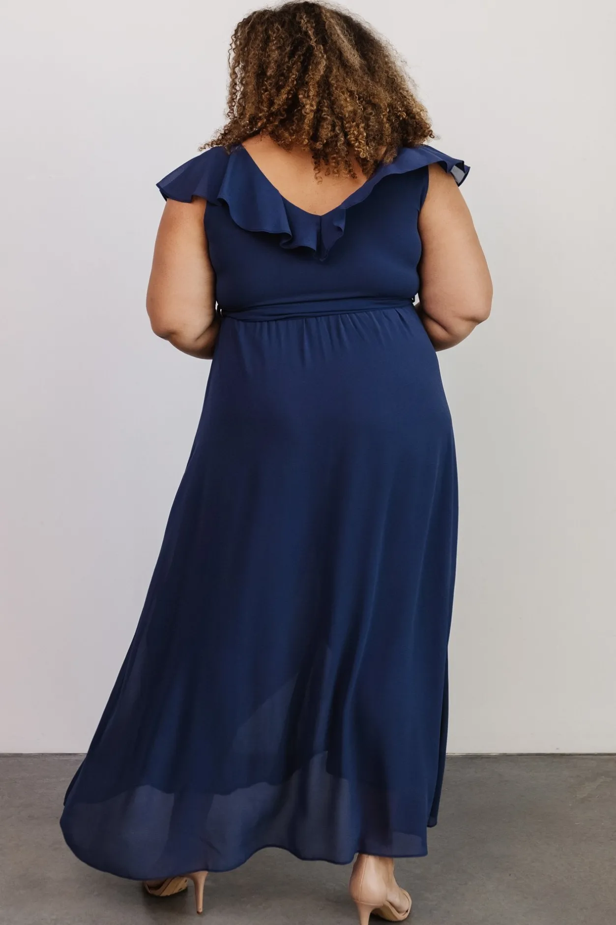 Sale Baltic Born Katya Ruffle Maxi Dress | Navy