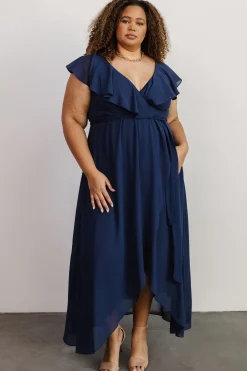 Sale Baltic Born Katya Ruffle Maxi Dress | Navy