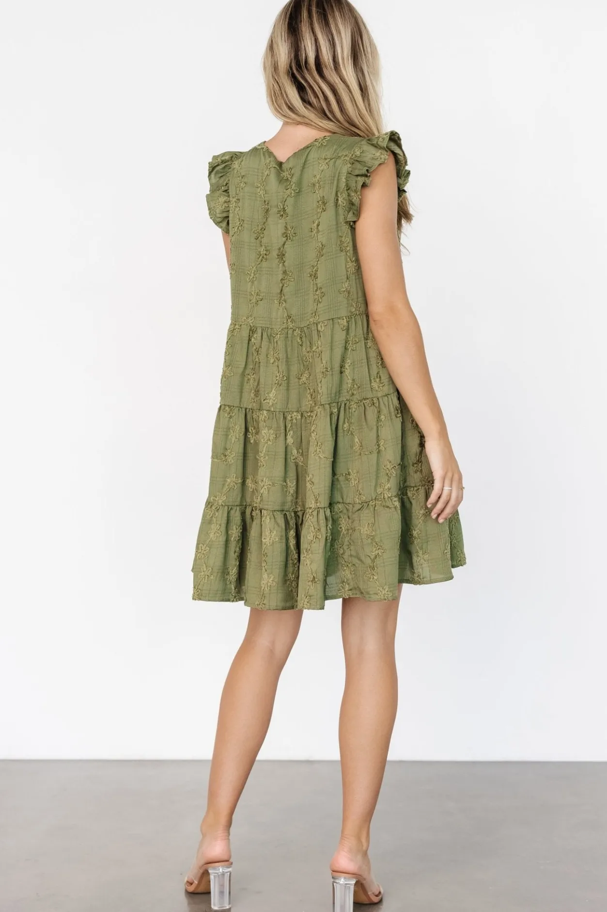 New Baltic Born Kayla Button Up Short Dress | Olive