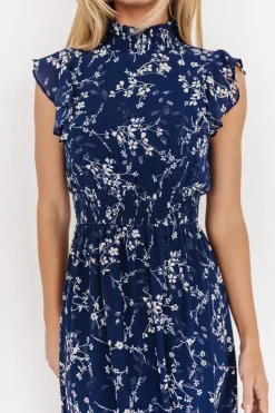 Clearance Baltic Born Kearny Ruffle Maxi Dress | Blue Floral BlueFloral
