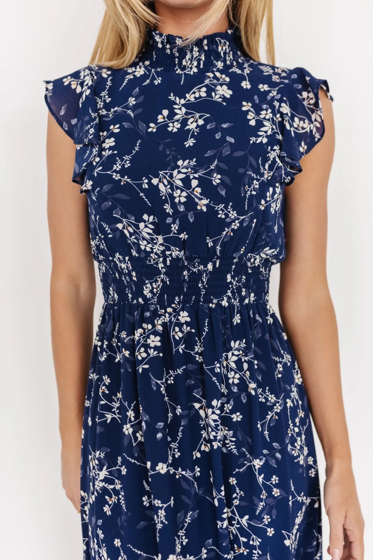 Clearance Baltic Born Kearny Ruffle Maxi Dress | Blue Floral BlueFloral