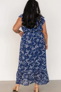 Clearance Baltic Born Kearny Ruffle Maxi Dress | Blue Floral BlueFloral