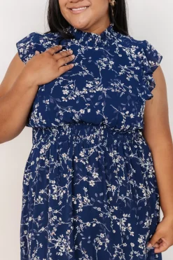 Clearance Baltic Born Kearny Ruffle Maxi Dress | Blue Floral BlueFloral