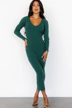 New Baltic Born Kendall Ribbed Midi Dress | Green