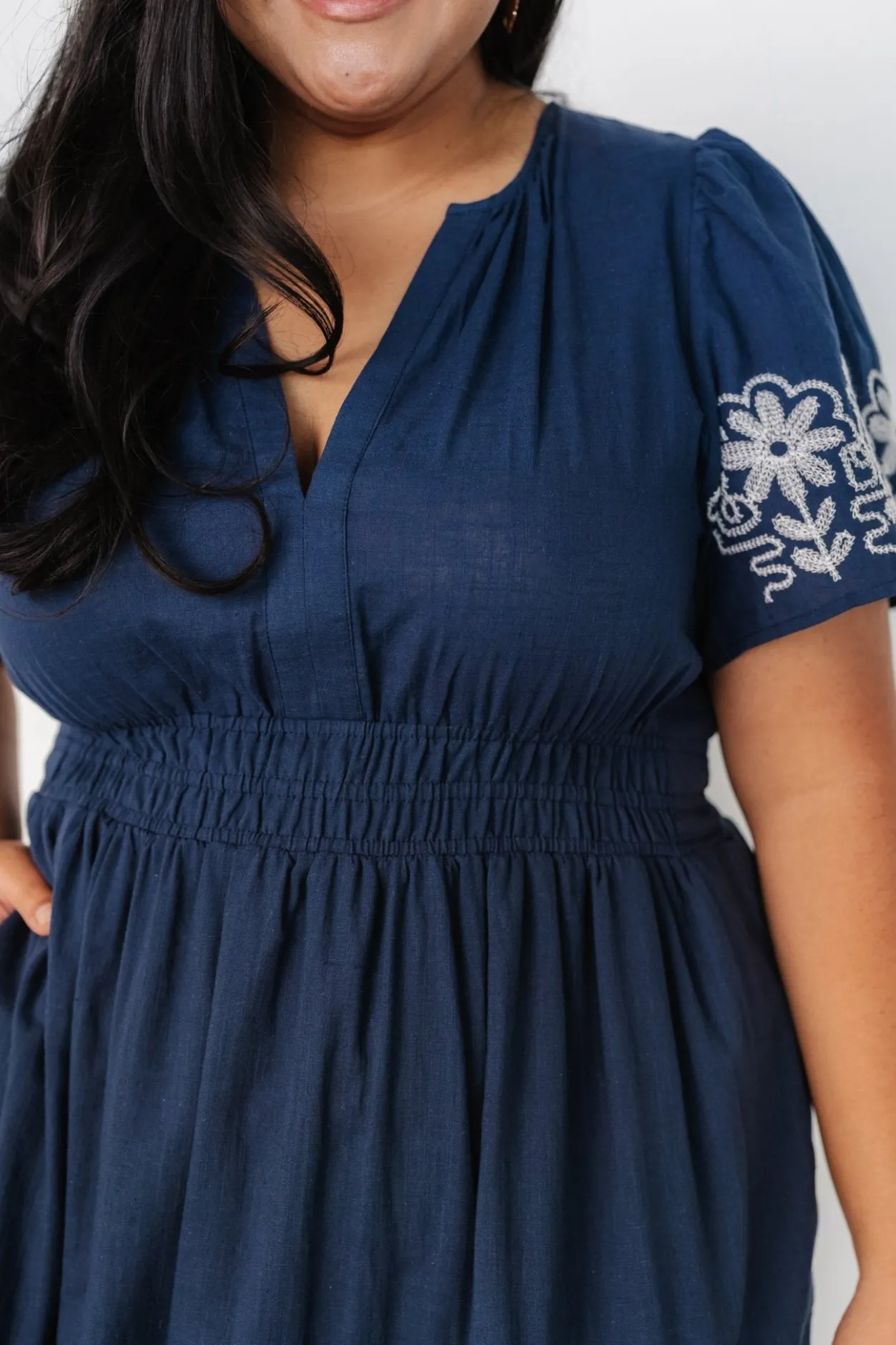 Hot Baltic Born Kennedy Embroidered Maxi Dress | Blue