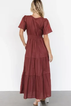 Sale Baltic Born Kennedy Embroidered Maxi Dress | Marsala