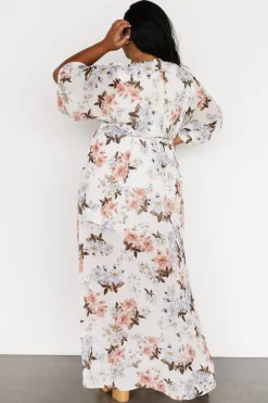 Sale Baltic Born Kia Kimono Maxi Dress | White Floral WhiteFloral