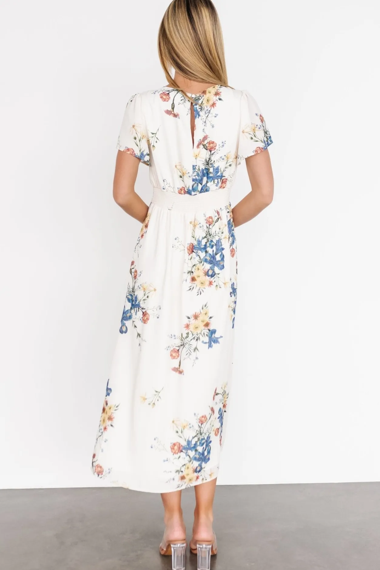 Online Baltic Born Kirsten Midi Dress | Cream Floral CreamFloral