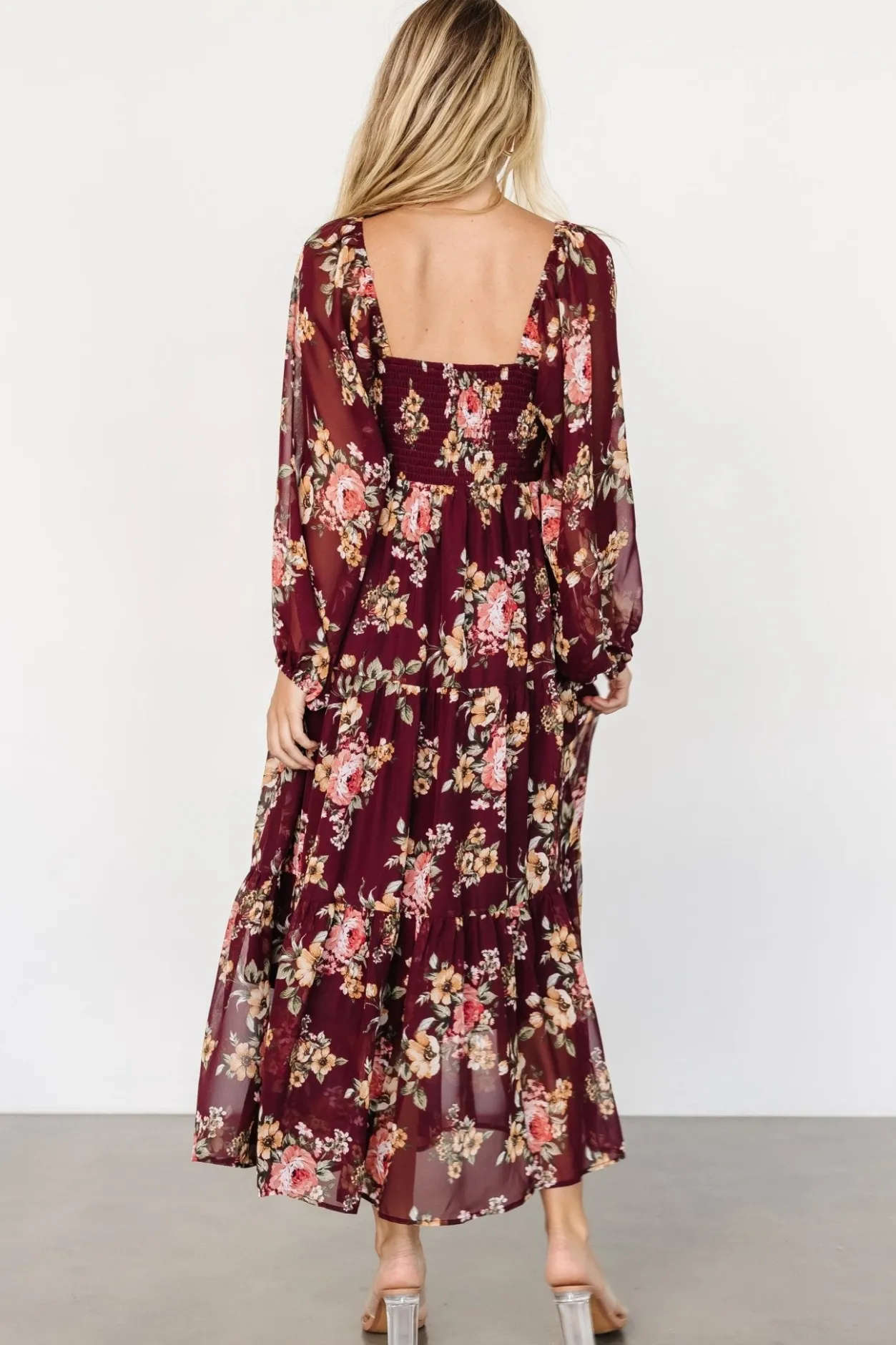Sale Baltic Born Kristy Maxi Dress | Wine Floral WineFloral