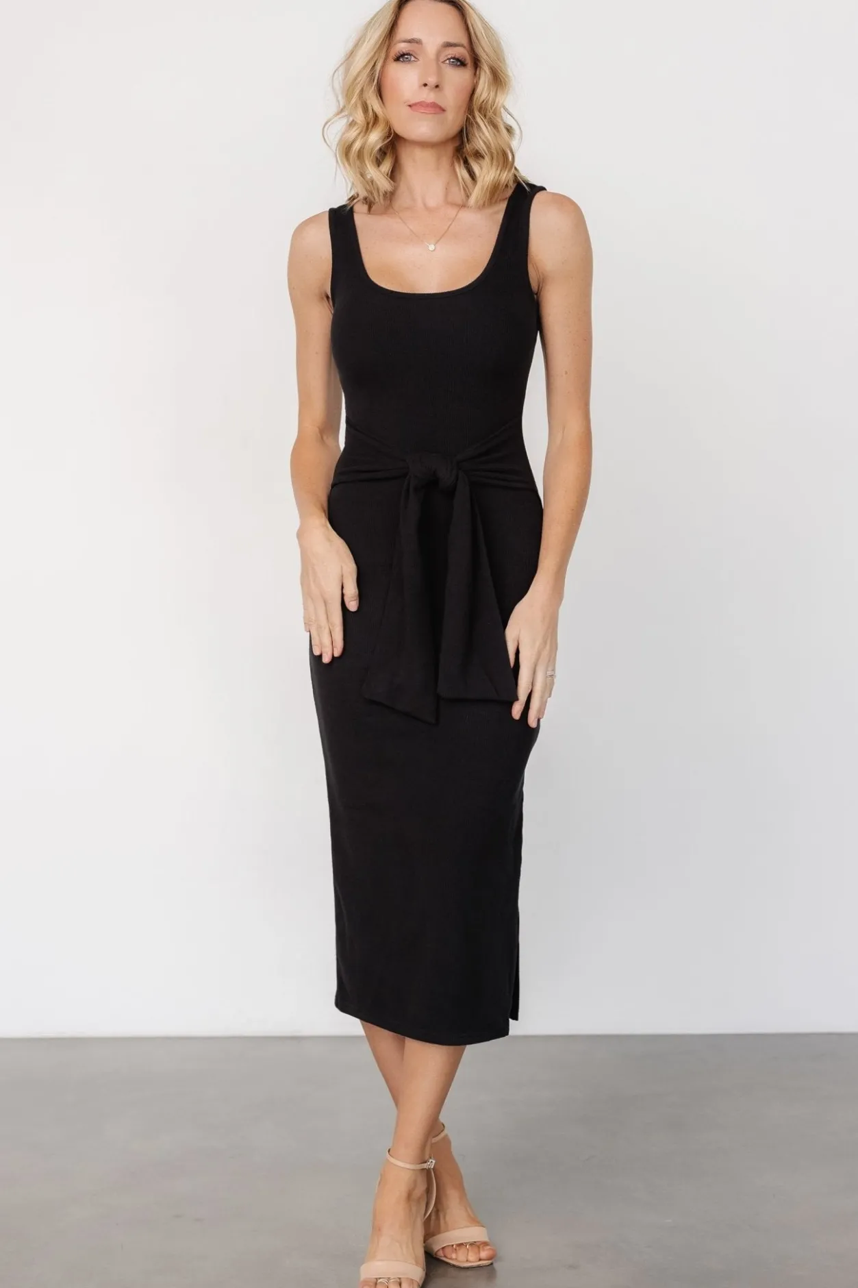 Discount Baltic Born Kylee Front Tie Dress | Black