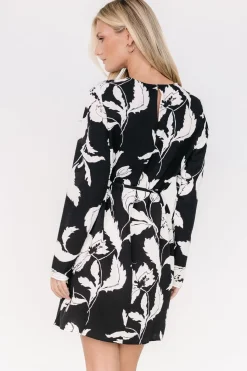 Online Baltic Born Kyoto Short Dress | Black + White Floral Black+WhiteFloral