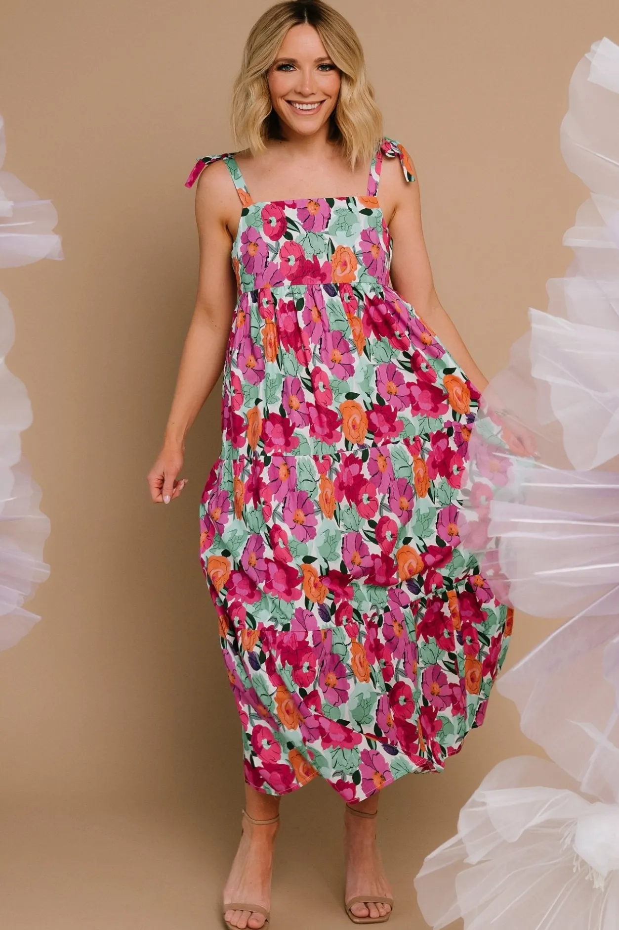 Outlet Baltic Born Lakewood Tie Dress | Pink Multi PinkMulti