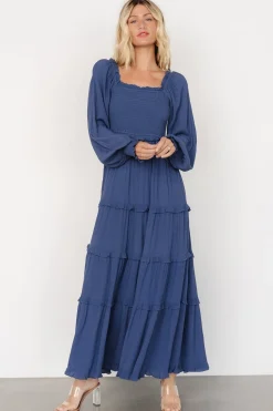 Sale Baltic Born Lana Smocked Maxi Dress | Blue