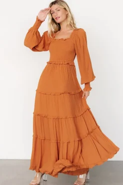 Outlet Baltic Born Lana Smocked Maxi Dress | Camel