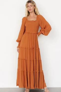 Outlet Baltic Born Lana Smocked Maxi Dress | Camel