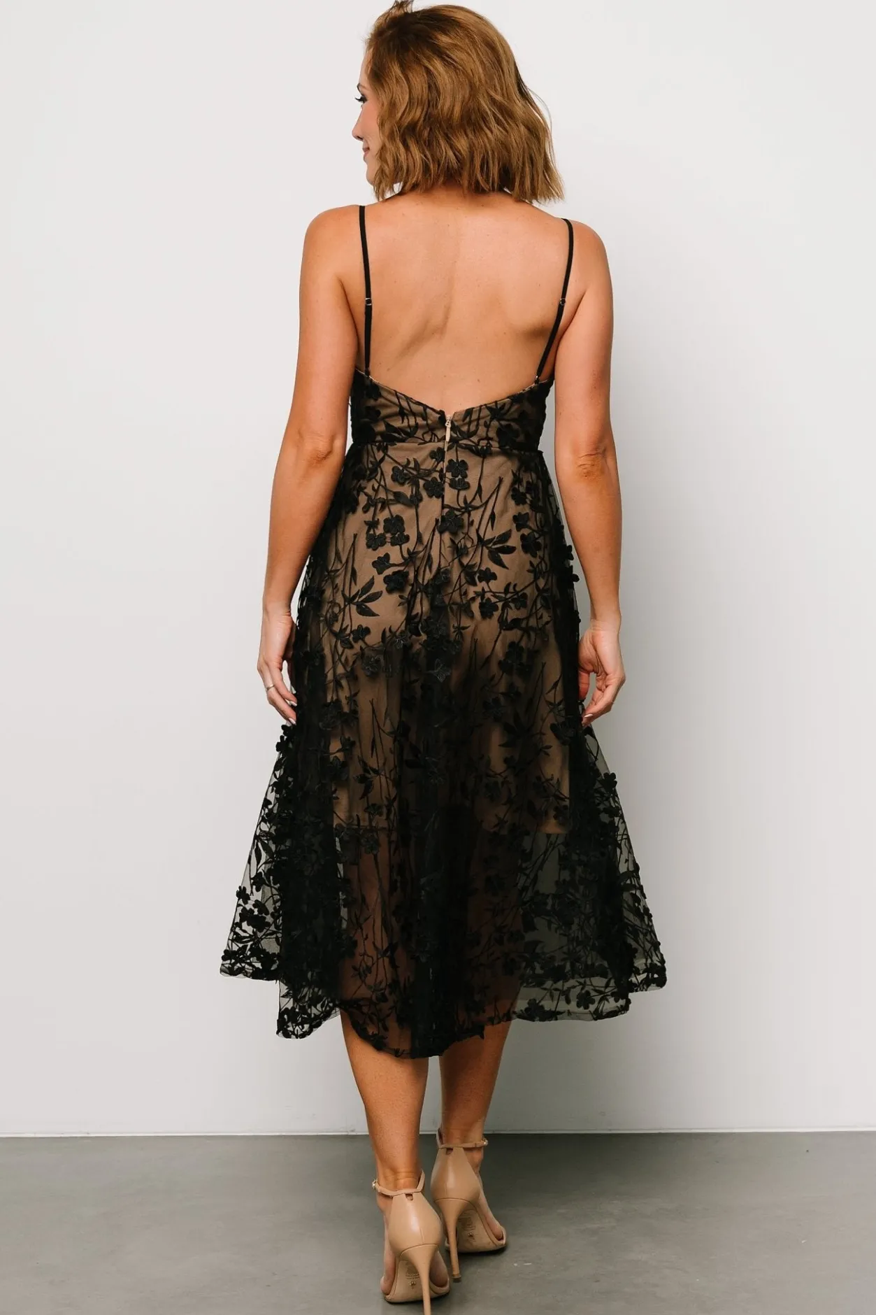 Discount Baltic Born Larissa Midi Dress | Black + Nude Black+Nude