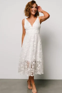 Clearance Baltic Born Larissa Midi Dress | Off White OffWhite
