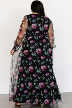 Online Baltic Born Layla Tulle Maxi Dress | Black Multi BlackMulti