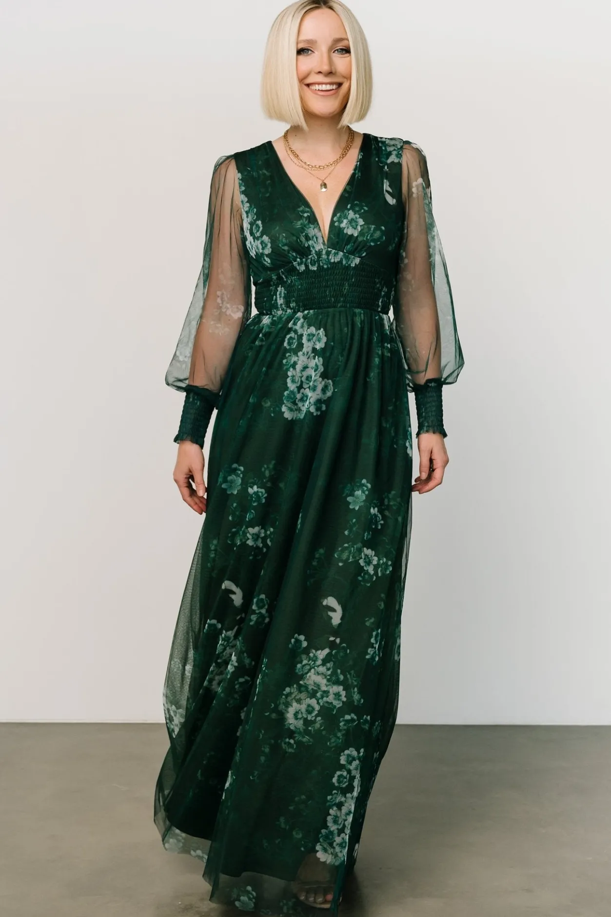 Best Baltic Born Layla Tulle Maxi Dress | Dark Green Multi DarkGreenMulti