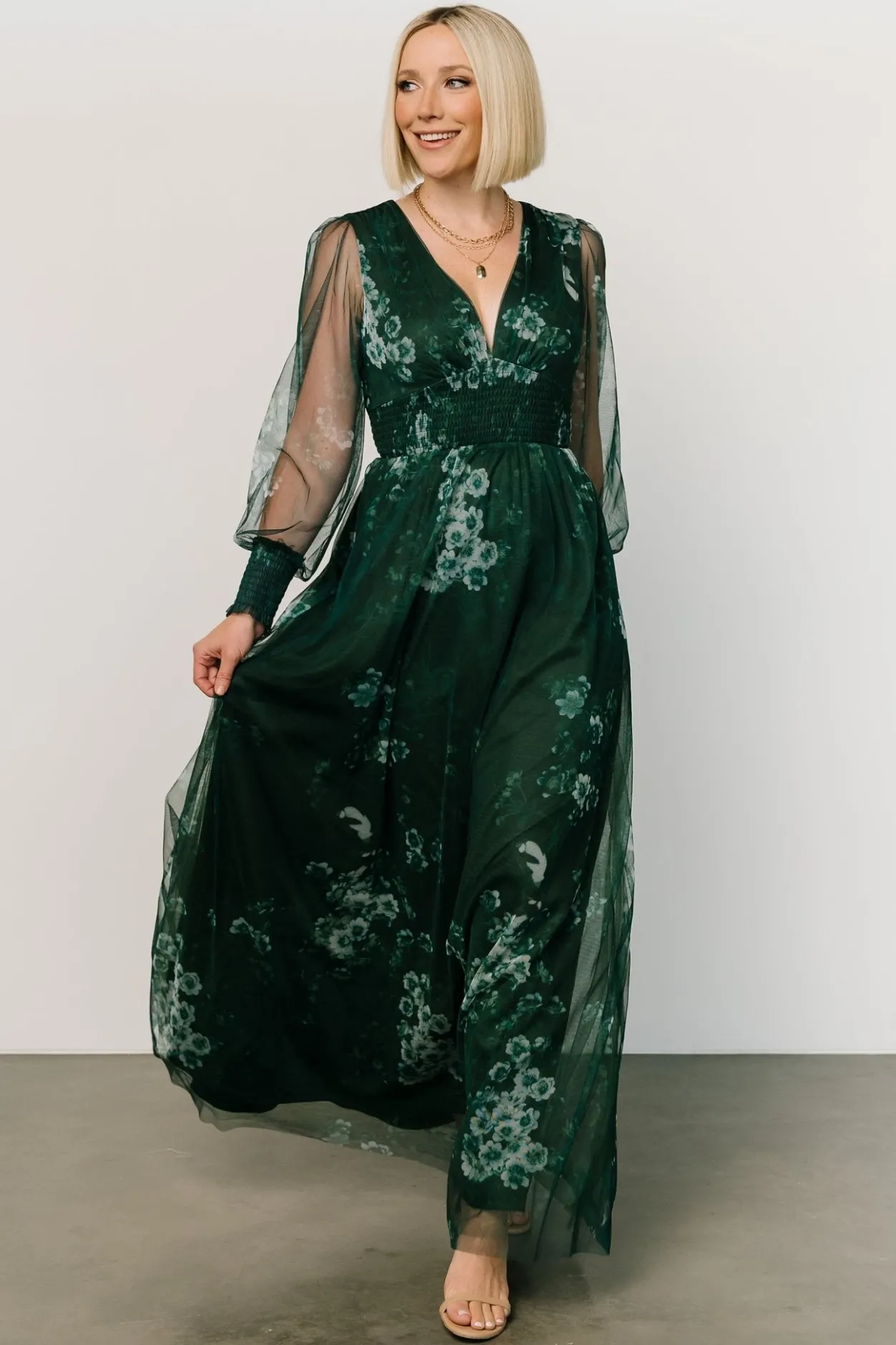 Best Baltic Born Layla Tulle Maxi Dress | Dark Green Multi DarkGreenMulti
