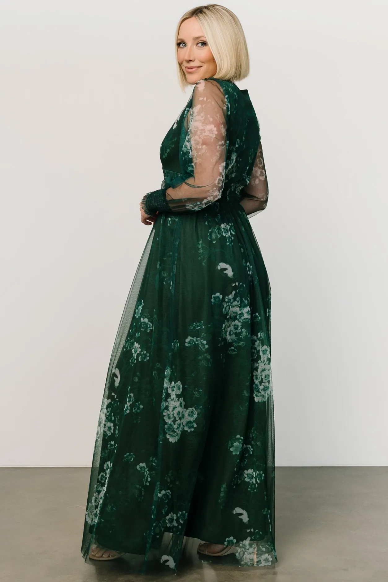 Best Baltic Born Layla Tulle Maxi Dress | Dark Green Multi DarkGreenMulti