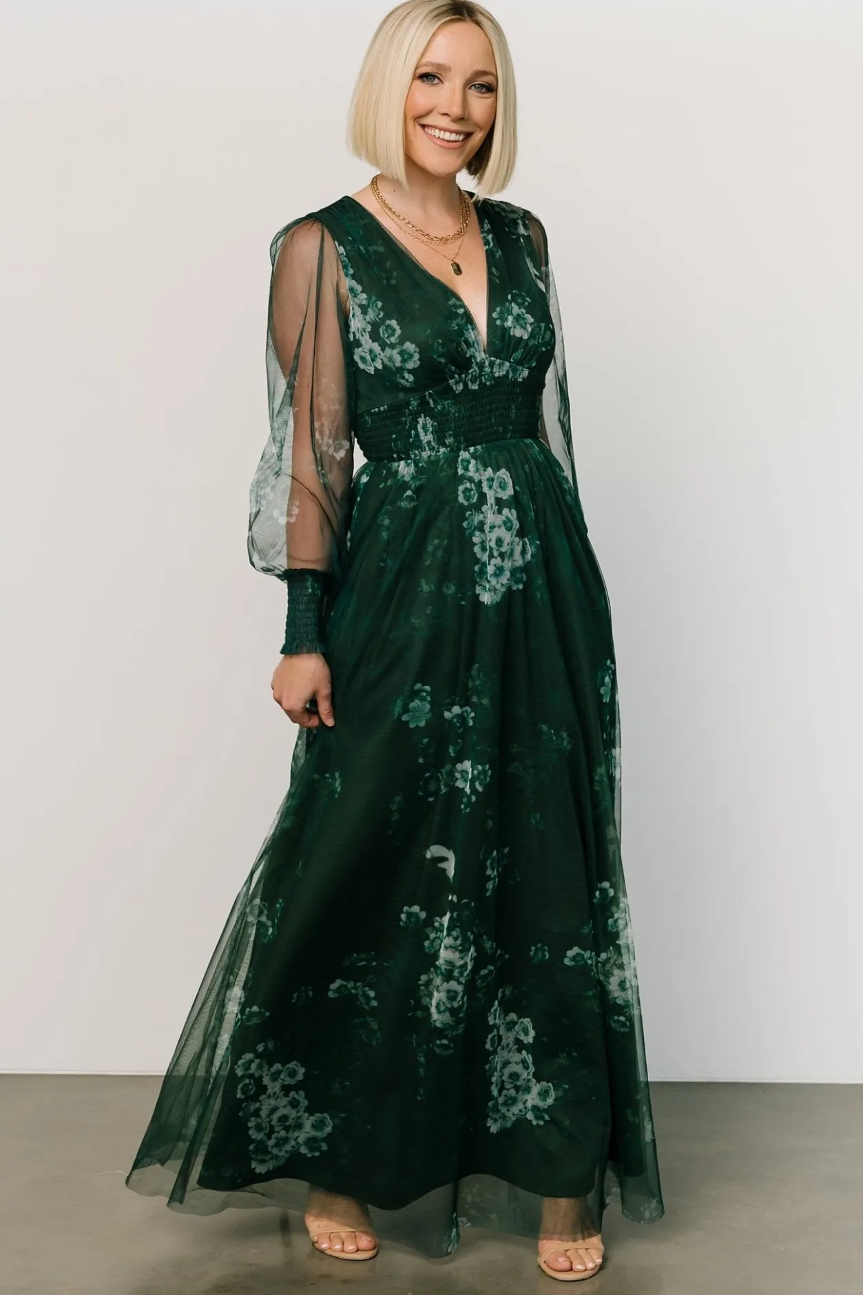 Best Baltic Born Layla Tulle Maxi Dress | Dark Green Multi DarkGreenMulti