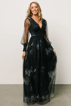 Sale Baltic Born Layla Tulle Maxi Dress | Navy Multi NavyMulti