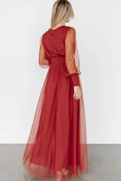 Fashion Baltic Born Layla Tulle Maxi Dress | Terracotta