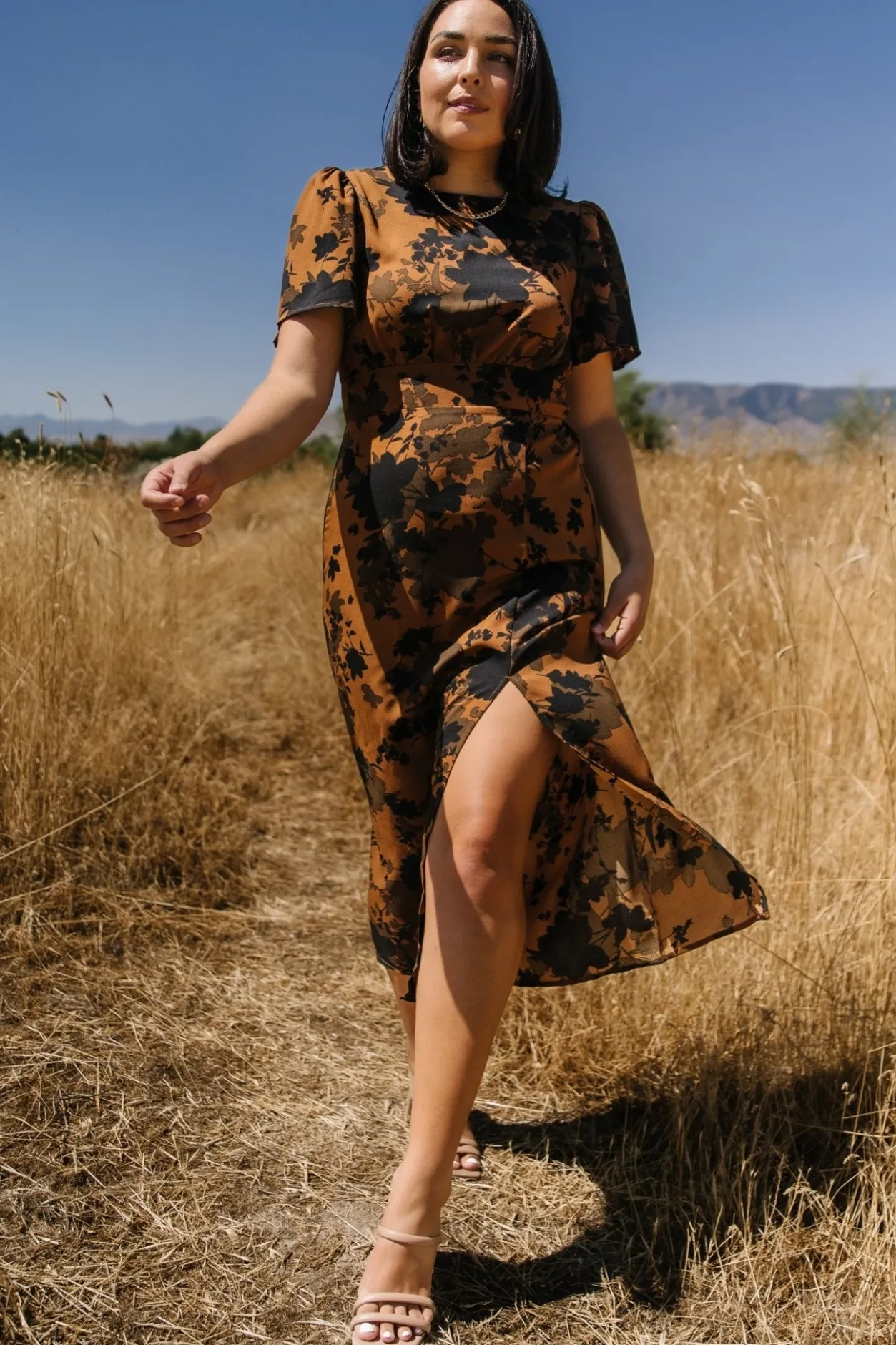 Best Baltic Born Lenni Midi Dress | Espresso Print EspressoPrint