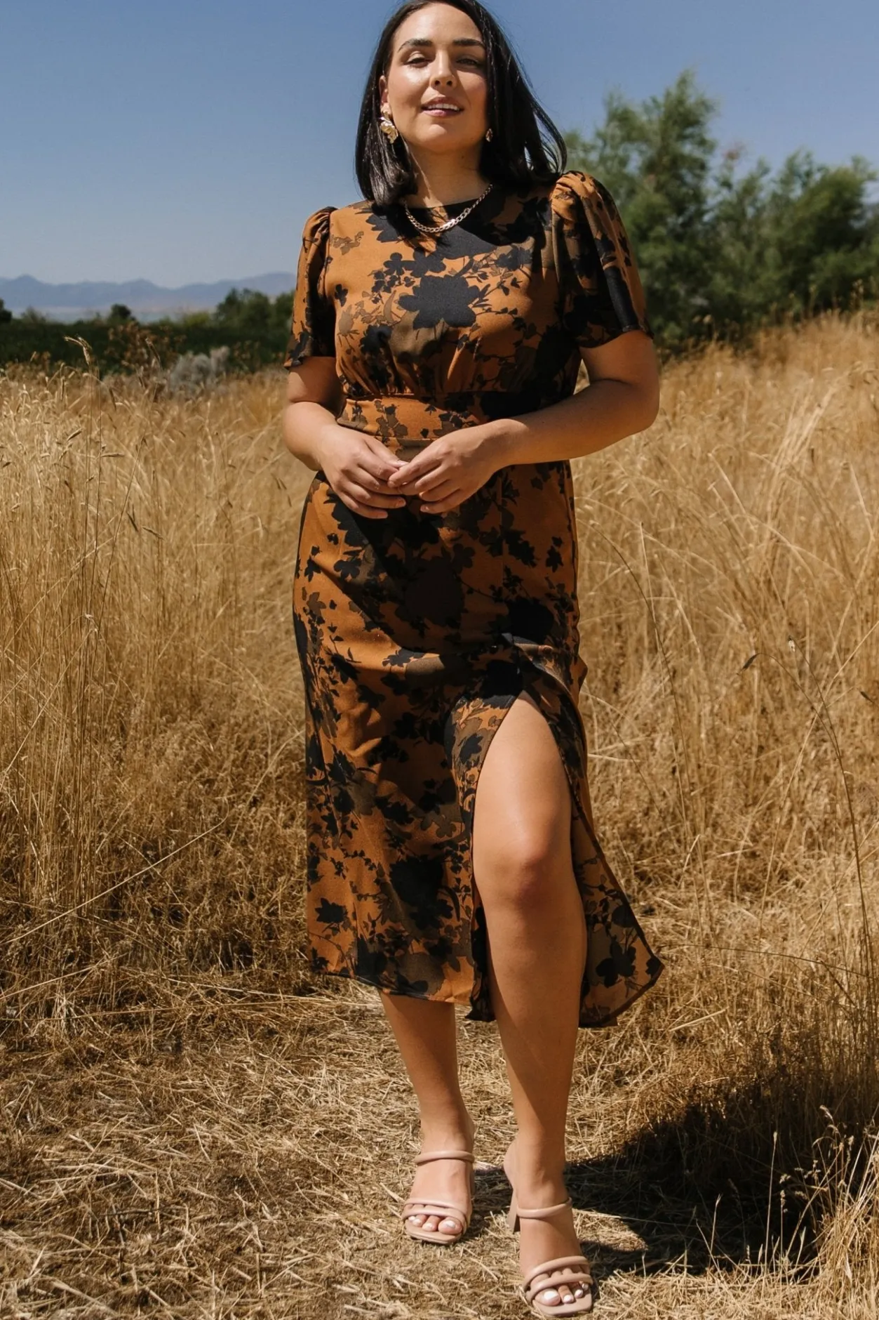 Best Baltic Born Lenni Midi Dress | Espresso Print EspressoPrint
