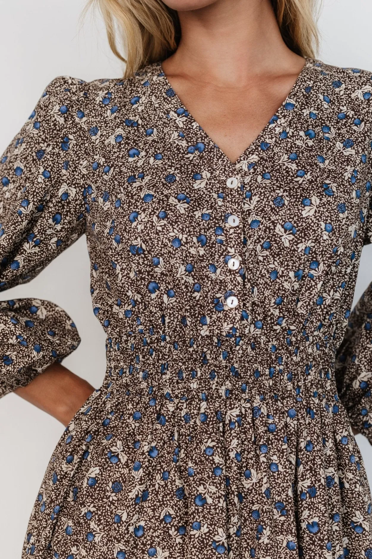 Hot Baltic Born Leona Dress | Brown + Blue Multi Brown+BlueMulti