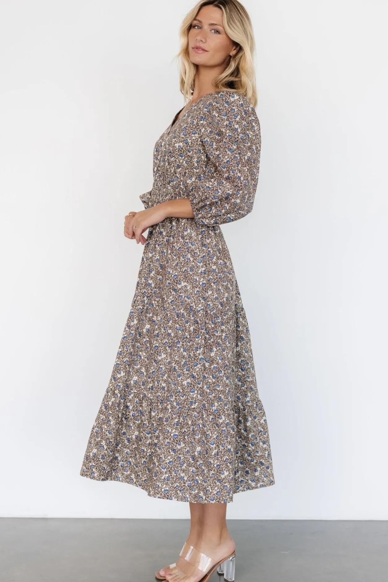 Hot Baltic Born Leona Dress | Brown + Blue Multi Brown+BlueMulti